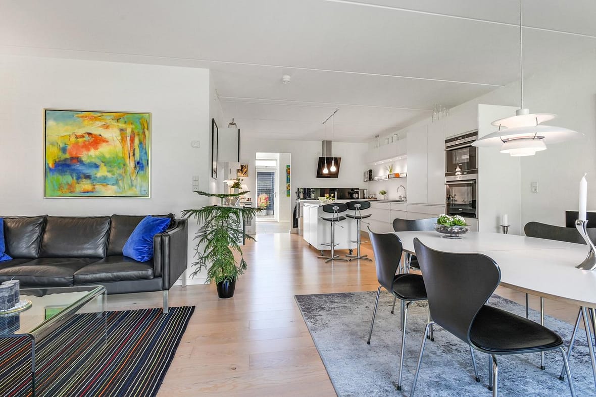 Interiørbillede i et elegant hus